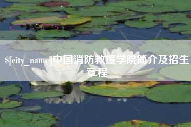 北票中国消防救援学院简介及招生章程