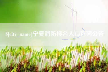 北票宁夏消防报名入口官网公告