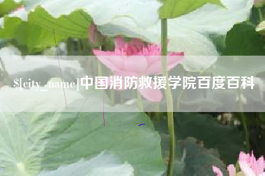 北票中国消防救援学院百度百科