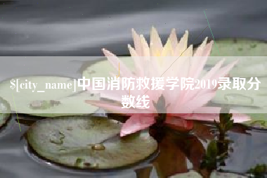 北票中国消防救援学院2019录取分数线