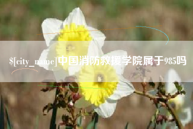 北票中国消防救援学院属于985吗