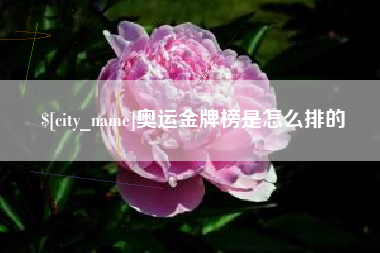 北票奥运金牌榜是怎么排的