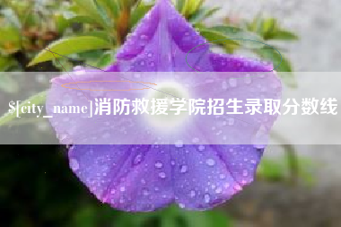 北票消防救援学院招生录取分数线
