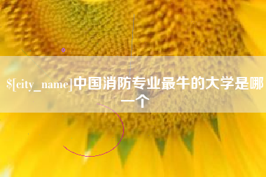 北票中国消防专业最牛的大学是哪一个