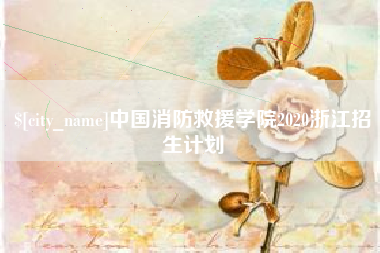 北票中国消防救援学院2020浙江招生计划