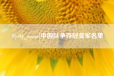 北票中国队争夺冠亚军名单