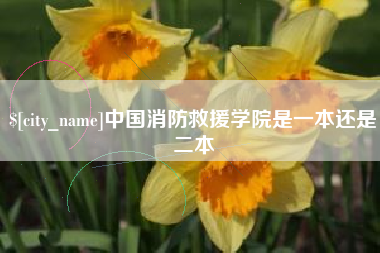 北票中国消防救援学院是一本还是二本
