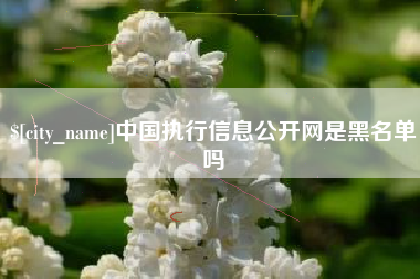 北票中国执行信息公开网是黑名单吗