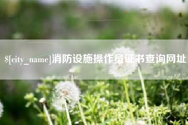 北票消防设施操作员证书查询网址