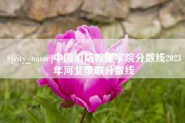北票中国消防救援学院分数线2023年河北录取分数线