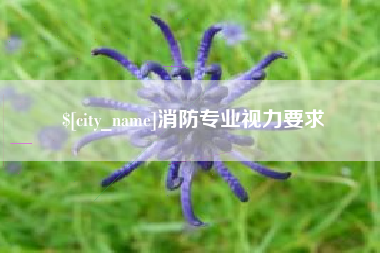 北票消防专业视力要求