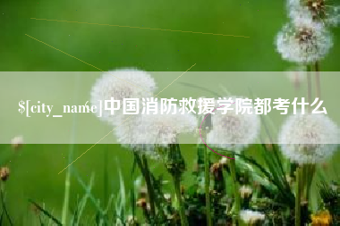北票中国消防救援学院都考什么