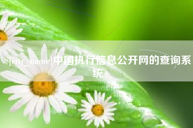 北票中国执行信息公开网的查询系统