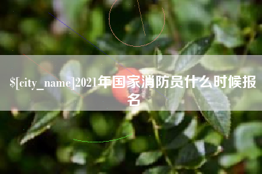 北票2021年国家消防员什么时候报名