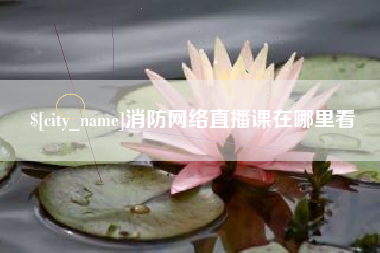 北票消防网络直播课在哪里看