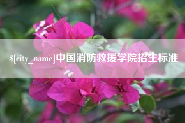 北票中国消防救援学院招生标准