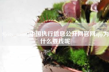 北票中国执行信息公开网官网app为什么要钱呢