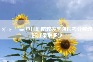 北票中国消防救援学院报考分数线浙江录取多少