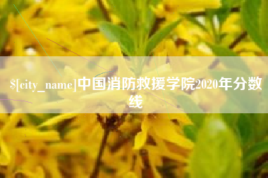 北票中国消防救援学院2020年分数线