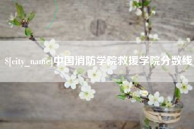 北票中国消防学院救援学院分数线