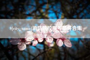 北票消防院校报考条件合集